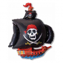 *Шар фигура 41". Пиратский корабль с черными парусами 901669 - Буду Играть. Сеть магазинов игрушек.