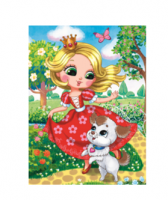 Алмазная мозаика Маленькая принцесса с питомцем 20*30см ACF104 - Буду Играть. Сеть магазинов игрушек.