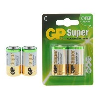 Батарейка алкалиновая GP R14 (C) набор 2 шт. на картоне GP14AEBRA-2S2 - Буду Играть. Сеть магазинов игрушек.