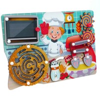 Деревянный Бизиборд Пекарь ST0002 - Буду Играть. Сеть магазинов игрушек.