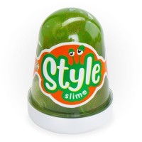 Лизун STYLE SLIME блестящий Зеленый с ароматом яблока 130мл. Сл-019 - Буду Играть. Сеть магазинов игрушек.