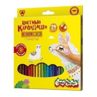 Карандаши цветные 24 цв. стираемые с ластиком трехгранные ККМП24 - Буду Играть. Сеть магазинов игрушек.