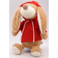 Кролик Лоуренс малый в красной толстовке флис 22/26 см 0976922-36 - Буду Играть. Сеть магазинов игрушек.