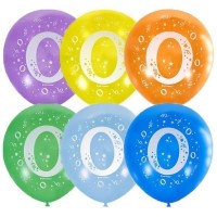 Воздушный шар 12" 30 см Пастель латекс Декоратор Цифра Ноль 6051068 - Буду Играть. Сеть магазинов игрушек.